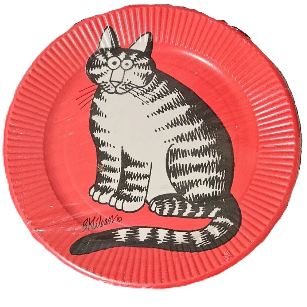 80’s Kliban Cat Paper Dessert Plates (UNOPENED) by American Greetings